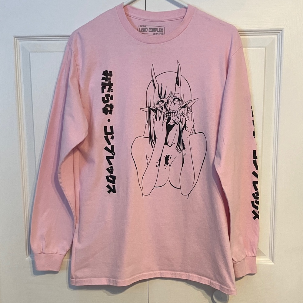 Lewd Complex Pink Long Sleeve Graphic Tee